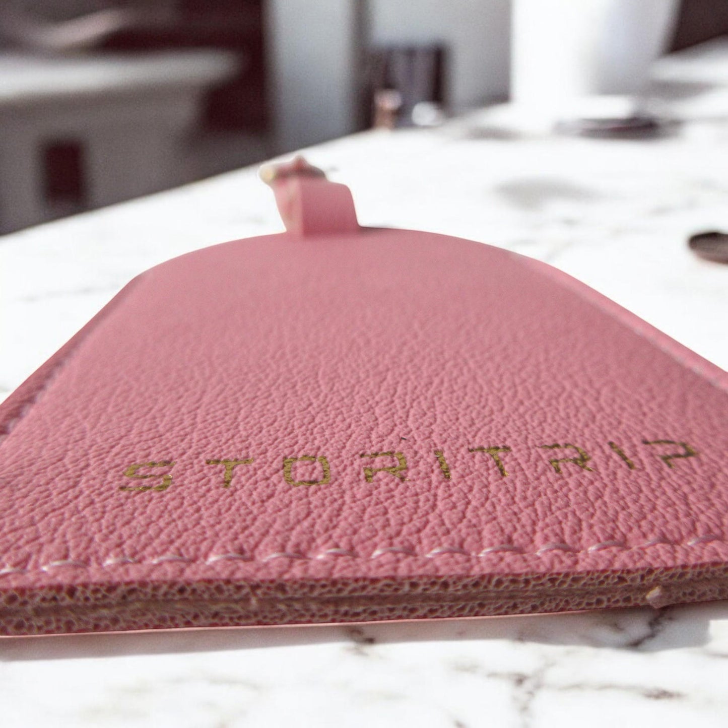 Premium vegan leather luggage tags
