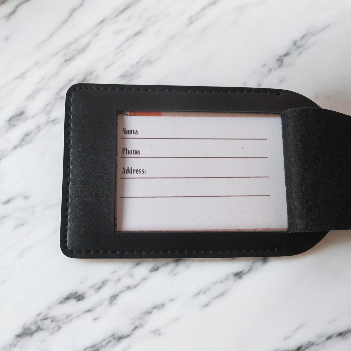 Premium vegan leather luggage tags