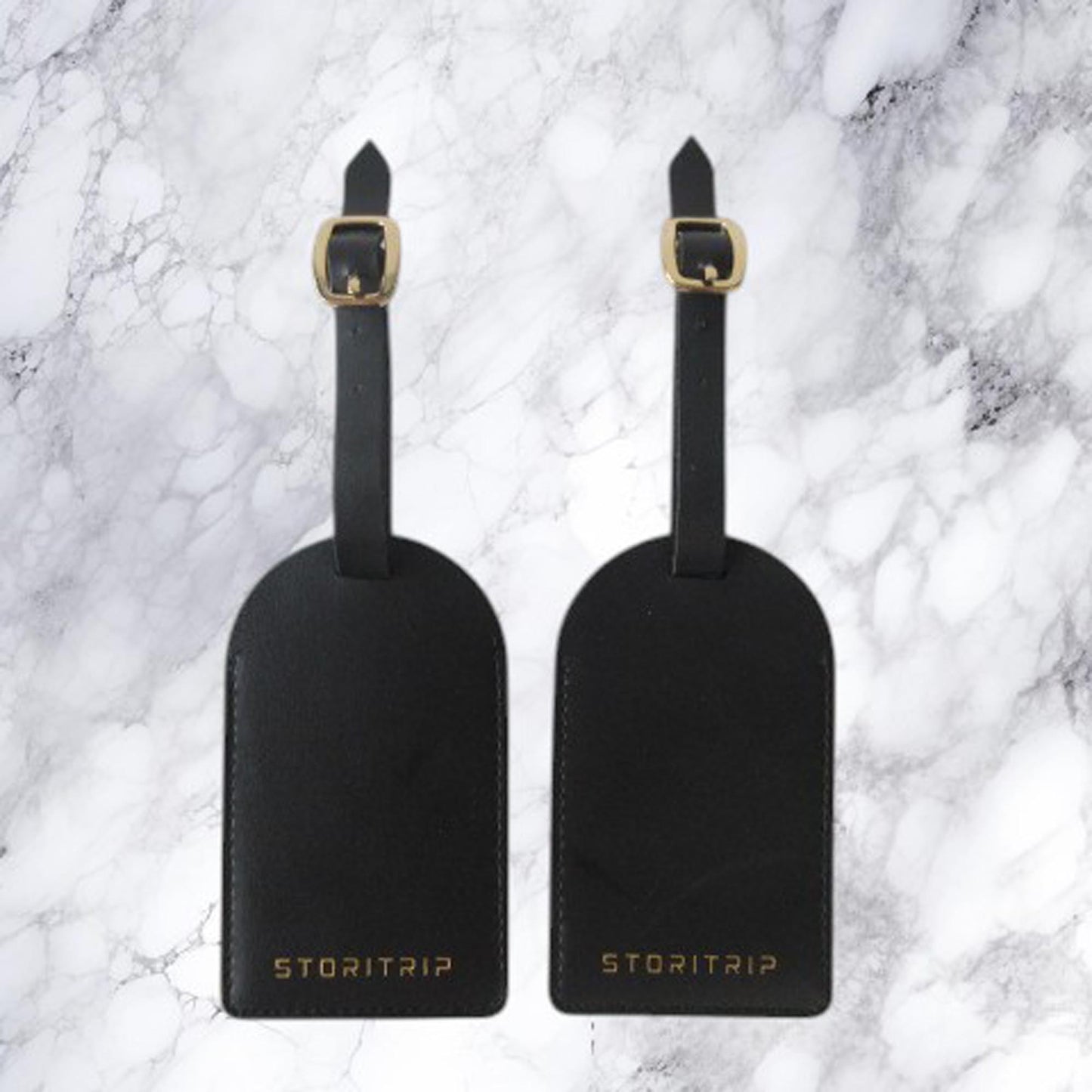 Premium vegan leather luggage tags