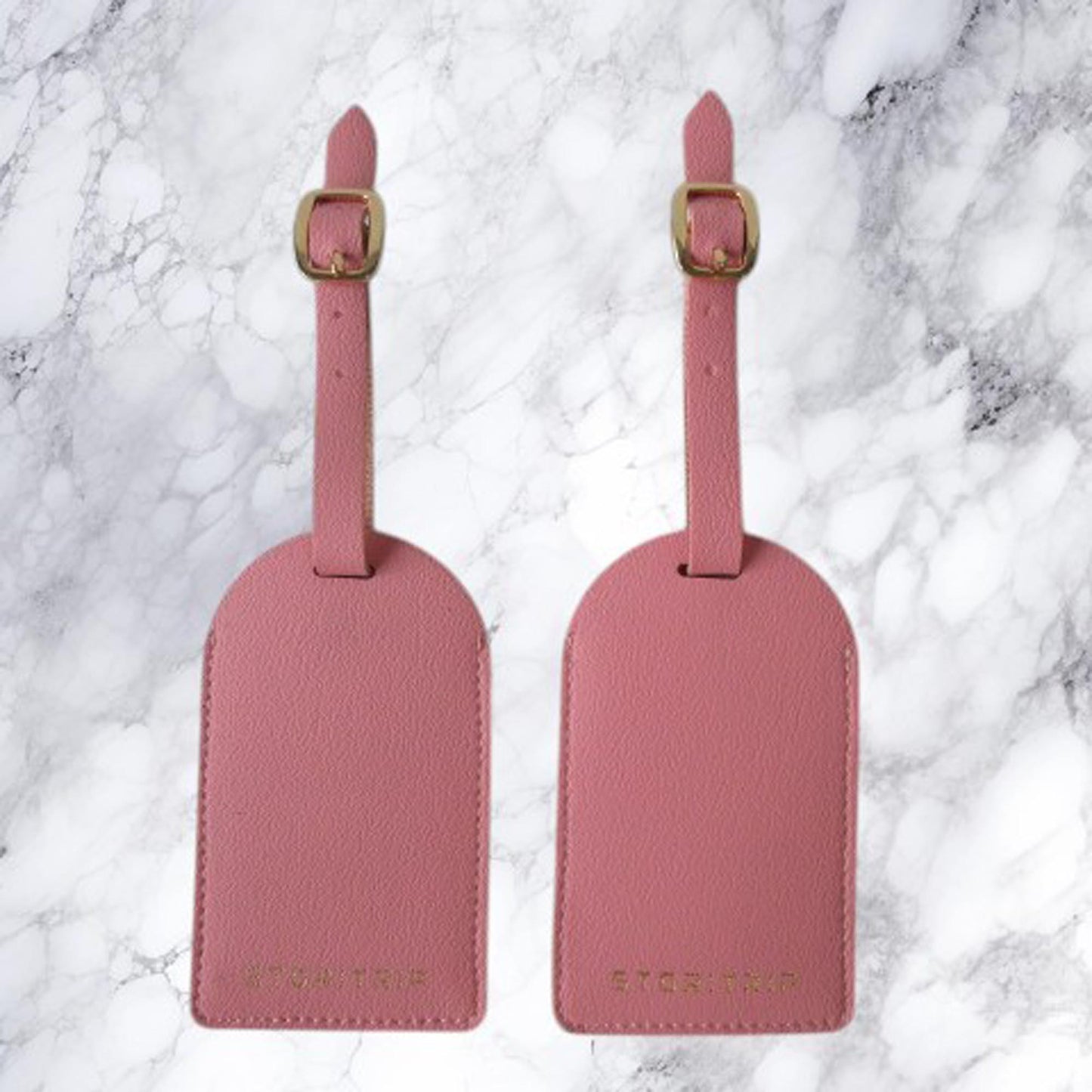 Premium vegan leather luggage tags