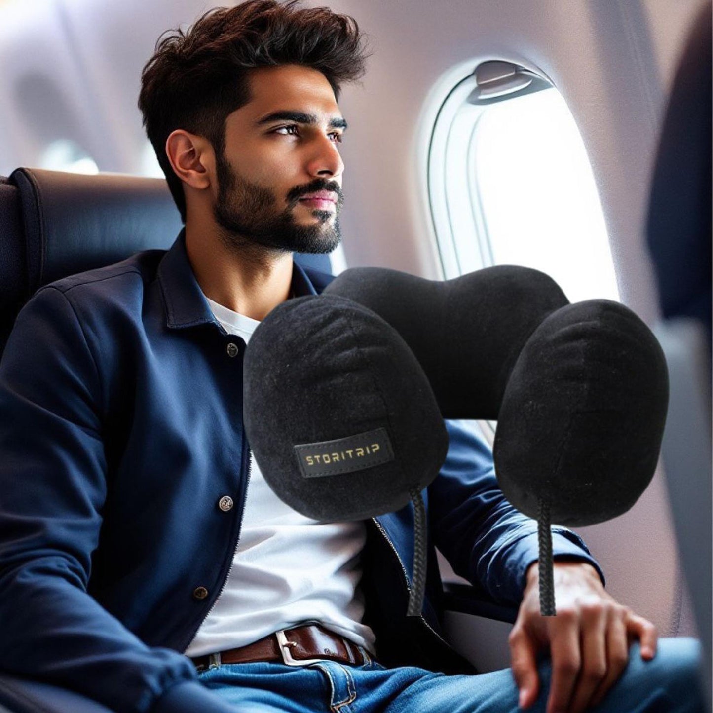 Premium Memory Foam Travel Neck Pillow